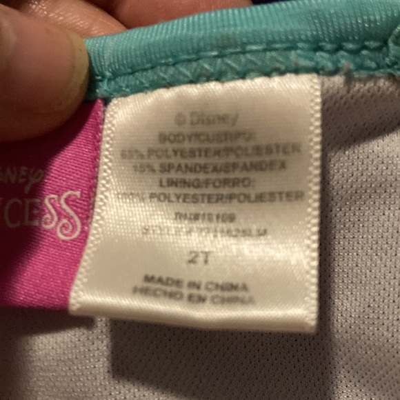 Disney princess size 2T swimsuit purple and turquoise mermaid - Picture 4 of 4
